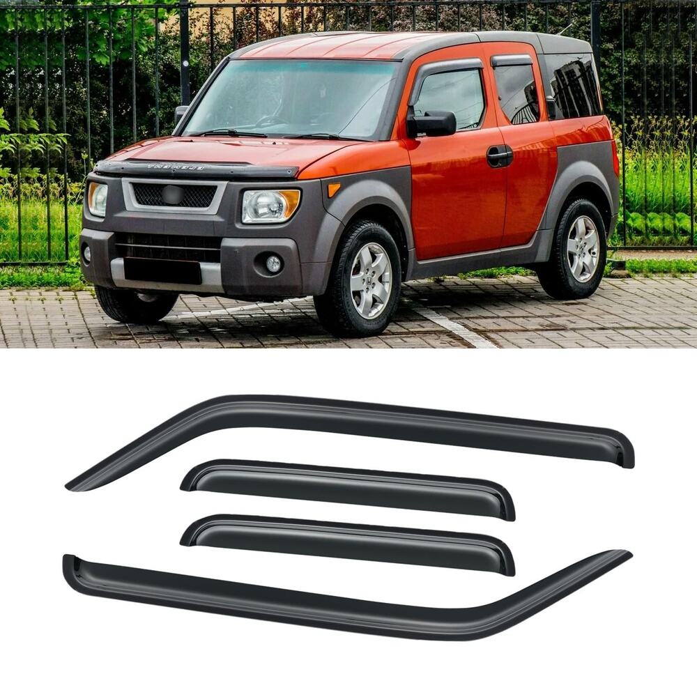 Window Visors Rain Guards for 2003-2011 Honda Element Vent Shade Deflectors 4PC